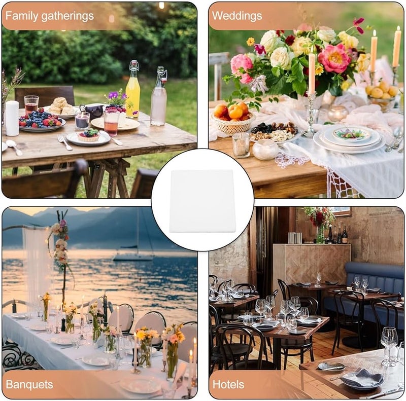 NOLITOY 80 حزمة مناديل ورقية يمكن التخلص منها سميكة لحفلات العشاء والأعراس والفعاليات - Image 4